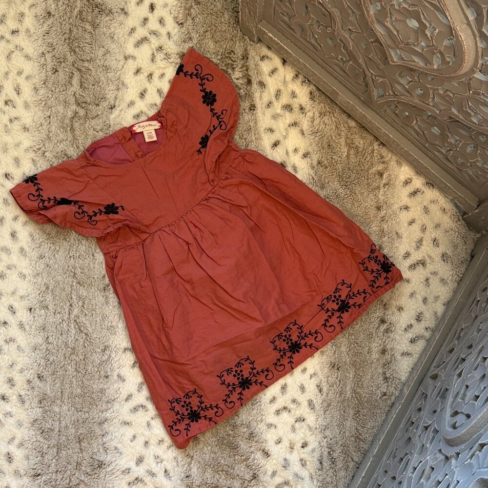 Ruby & Bloom fiesta dress baby girls 18 months floral embroidery festival boho